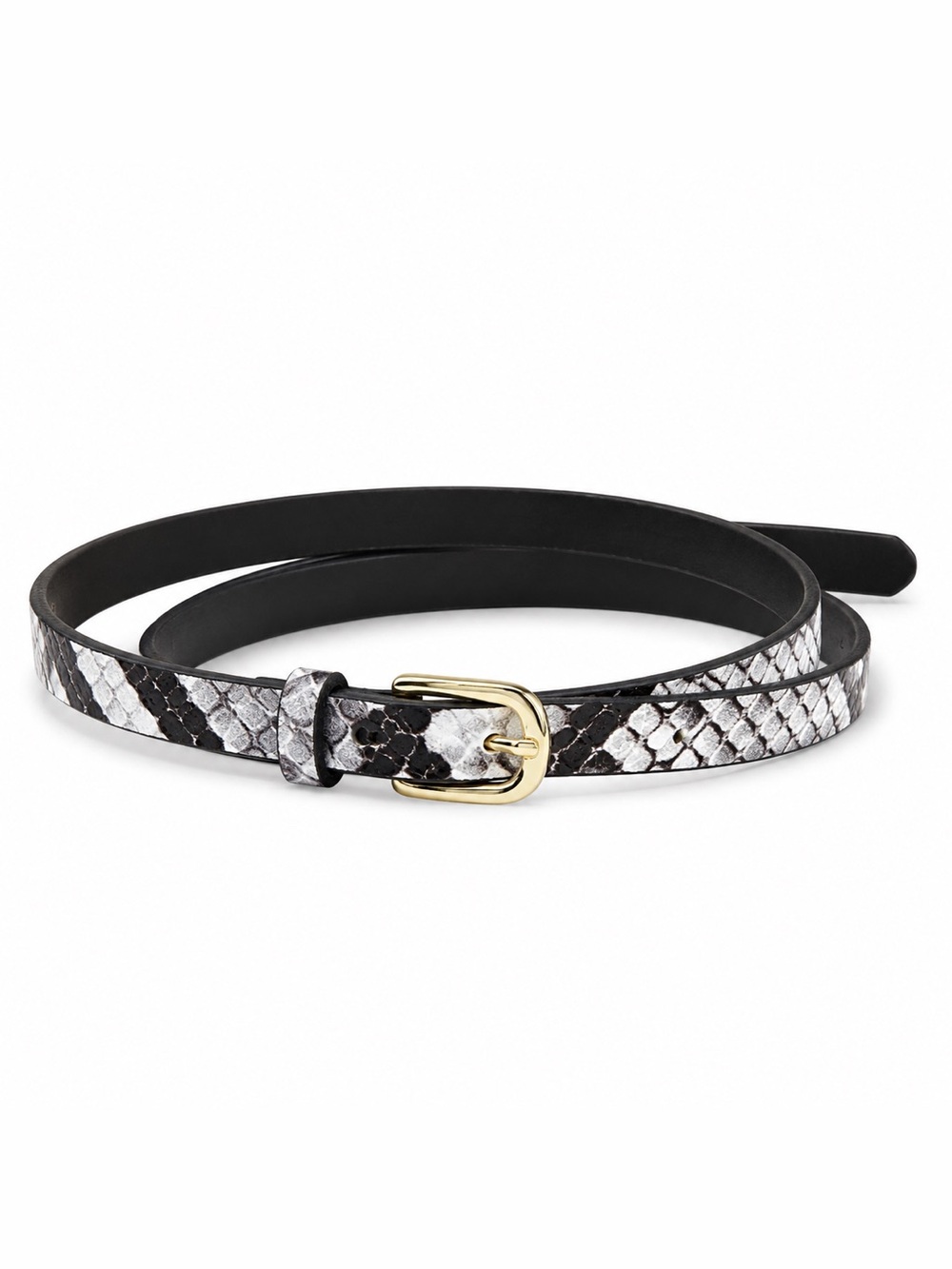 J.Crew Italian Leather Skinny Snake python Belt S NWT